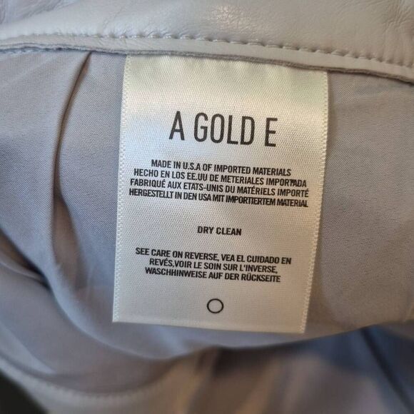 New Agolde Pants Recycled Leather High Rise Size 24 - Picture 9 of 10